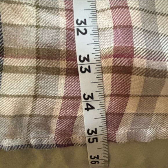 American Rag Purple Plaid Blouse with Crochet Accents - Picture 10 of 11